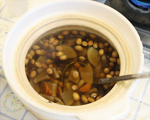 福豆　スープ　節分の豆